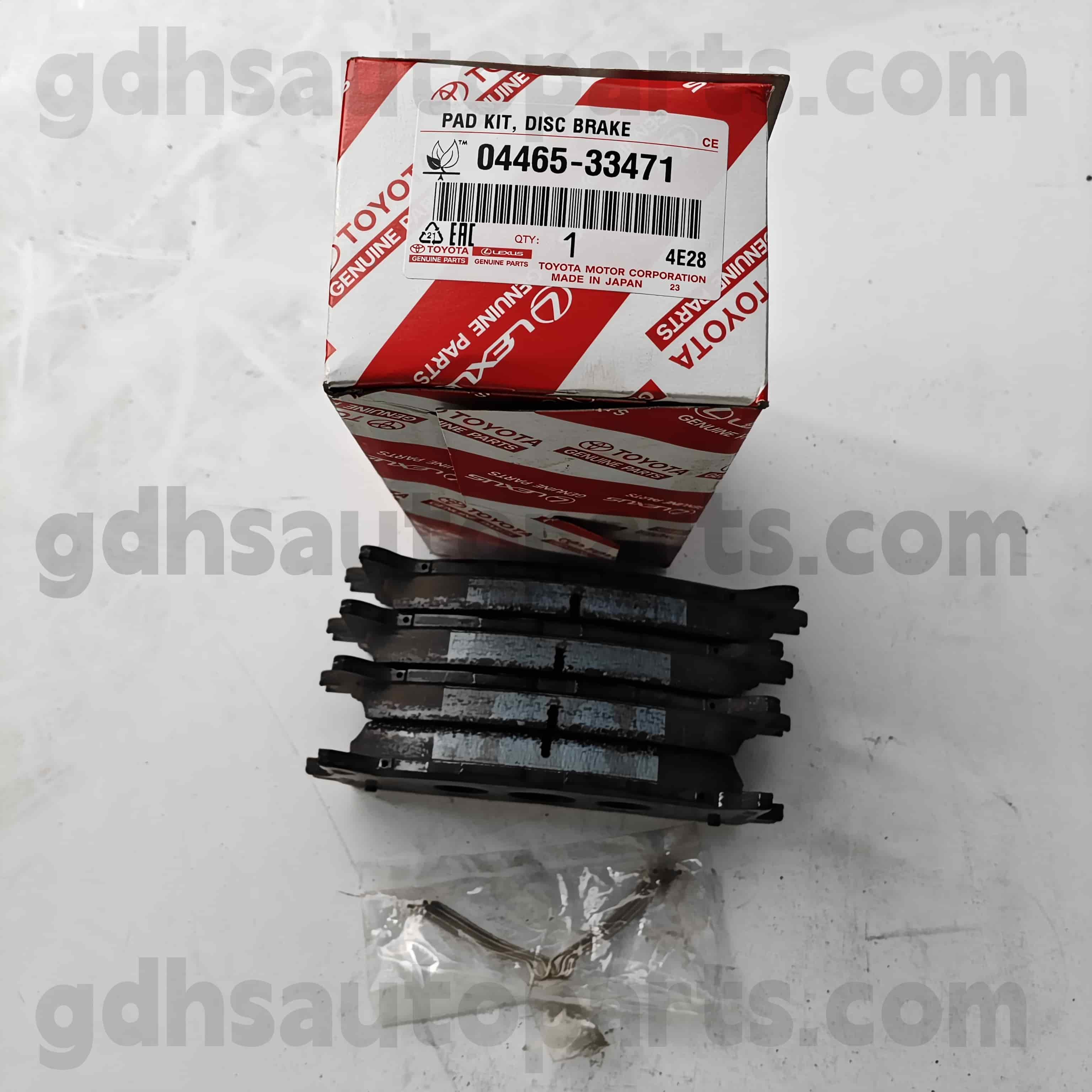 04465-33471 Toyota echte onderdelen voorremblokken voorrem voor Camry 、 Lexus ES240/350 Chassis nr. ACV51, ASV50, AVV50..TAIW