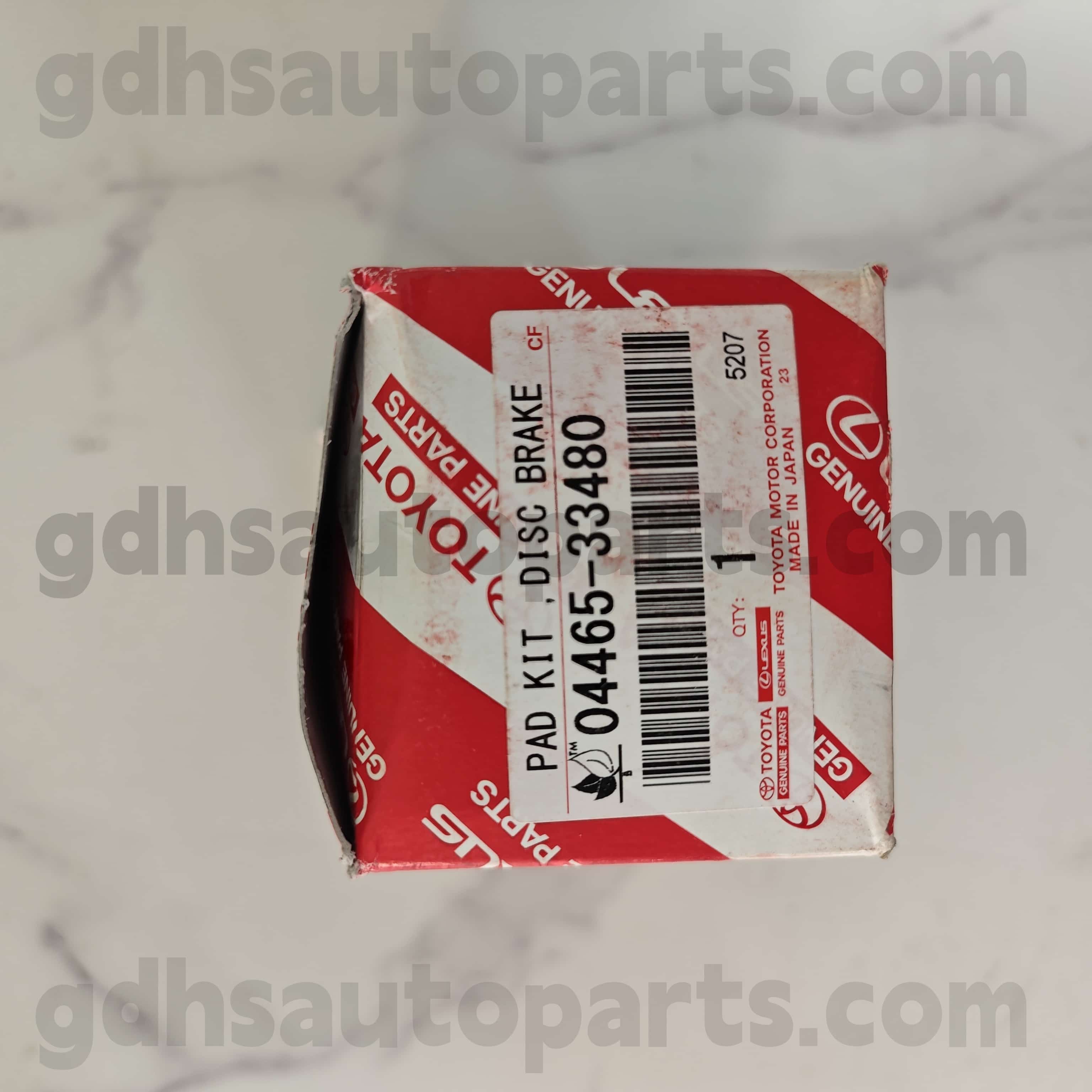 04465-33480 Toyota Echte onderdelen Voorremblokken voor voorrem voor Venza 、 Lexus UX300E 、 Harrier 、 Noah/Voxy 、 Lexus ES350/300H Chassis NR. AXVH70