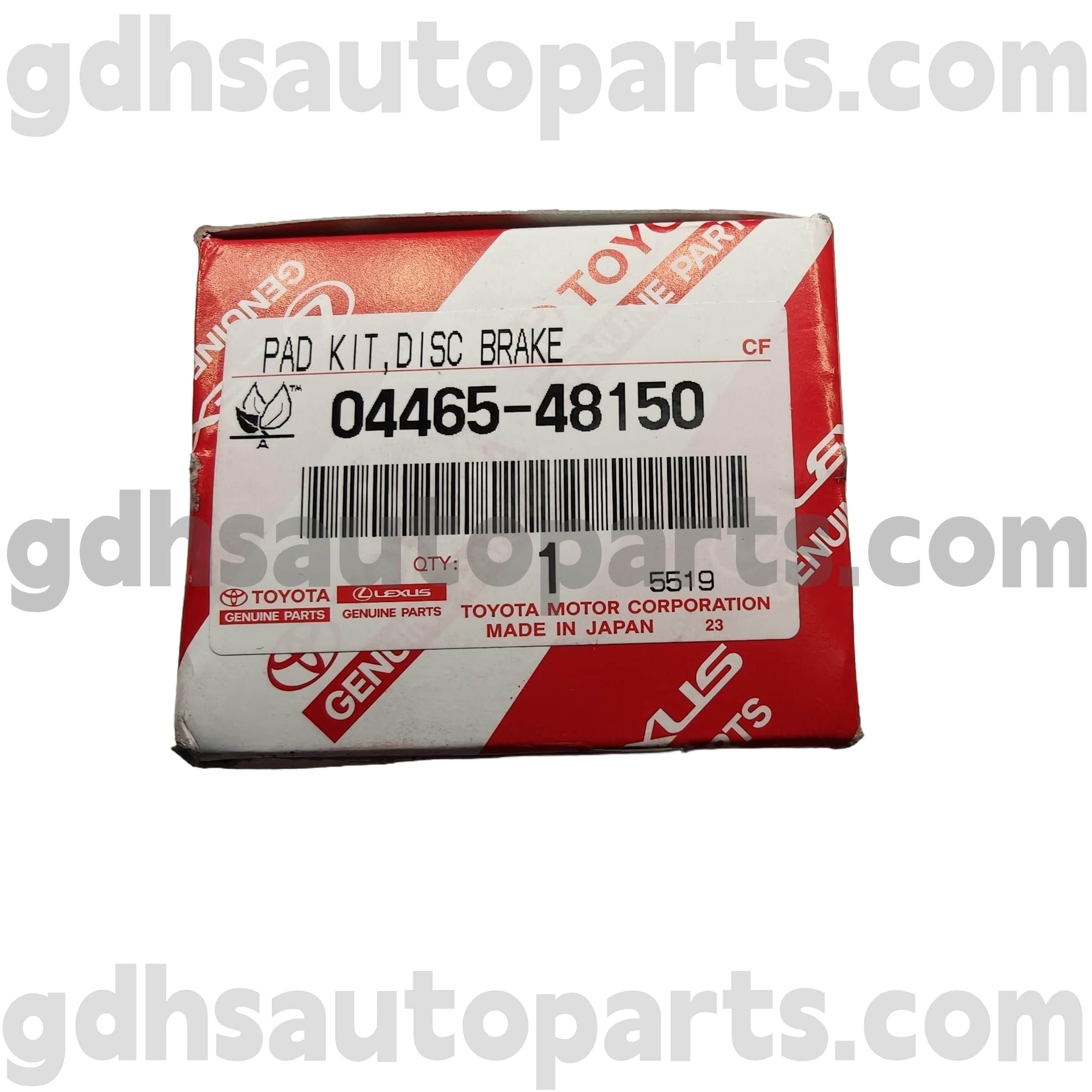 04465-48150 Toyota echte onderdelen voorremblokken voor voorrem voor Harrier/Hybrid, Alphard Chassis nr. Ayh30