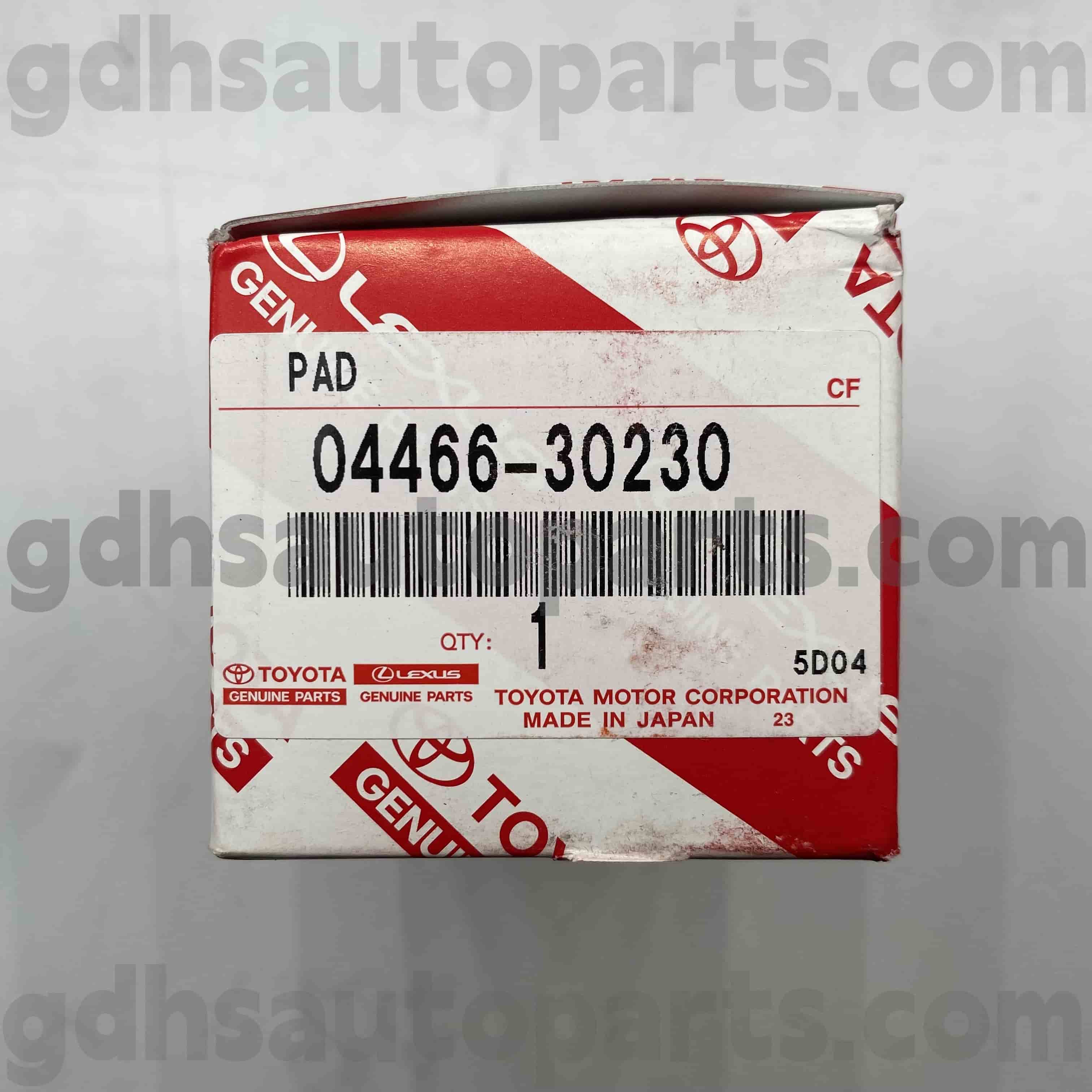 04466-30230 TOYOTA Echte onderdelen Achterremblokken achter voor Mark X, Crown, Reizs Chassis nr. GRS20# Grx13#