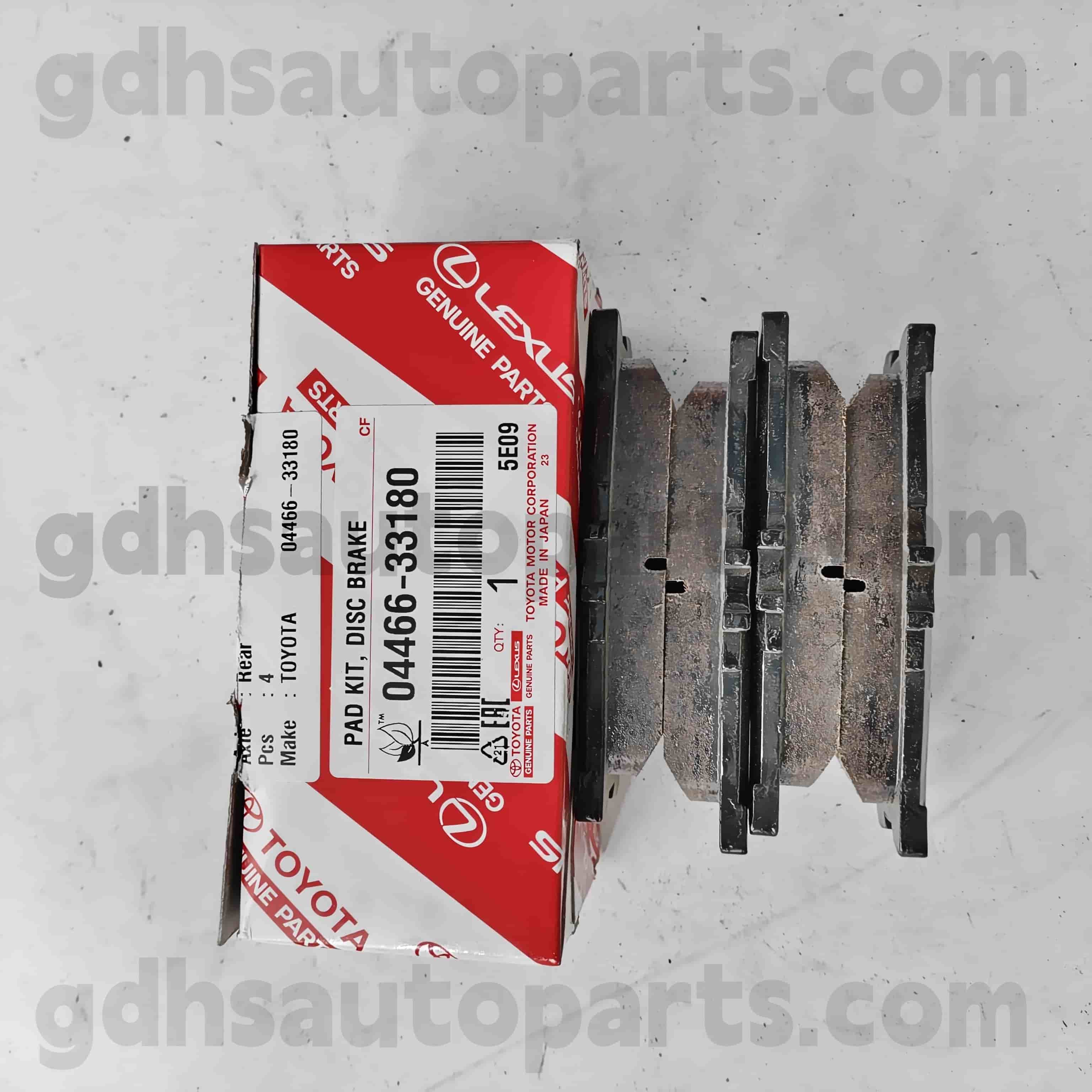 04466-33180 TOYOTA Echte onderdelen Achterremblokkist voor Camry 、 Lexus ES240/350 Chassis nr. AHV40..JPP