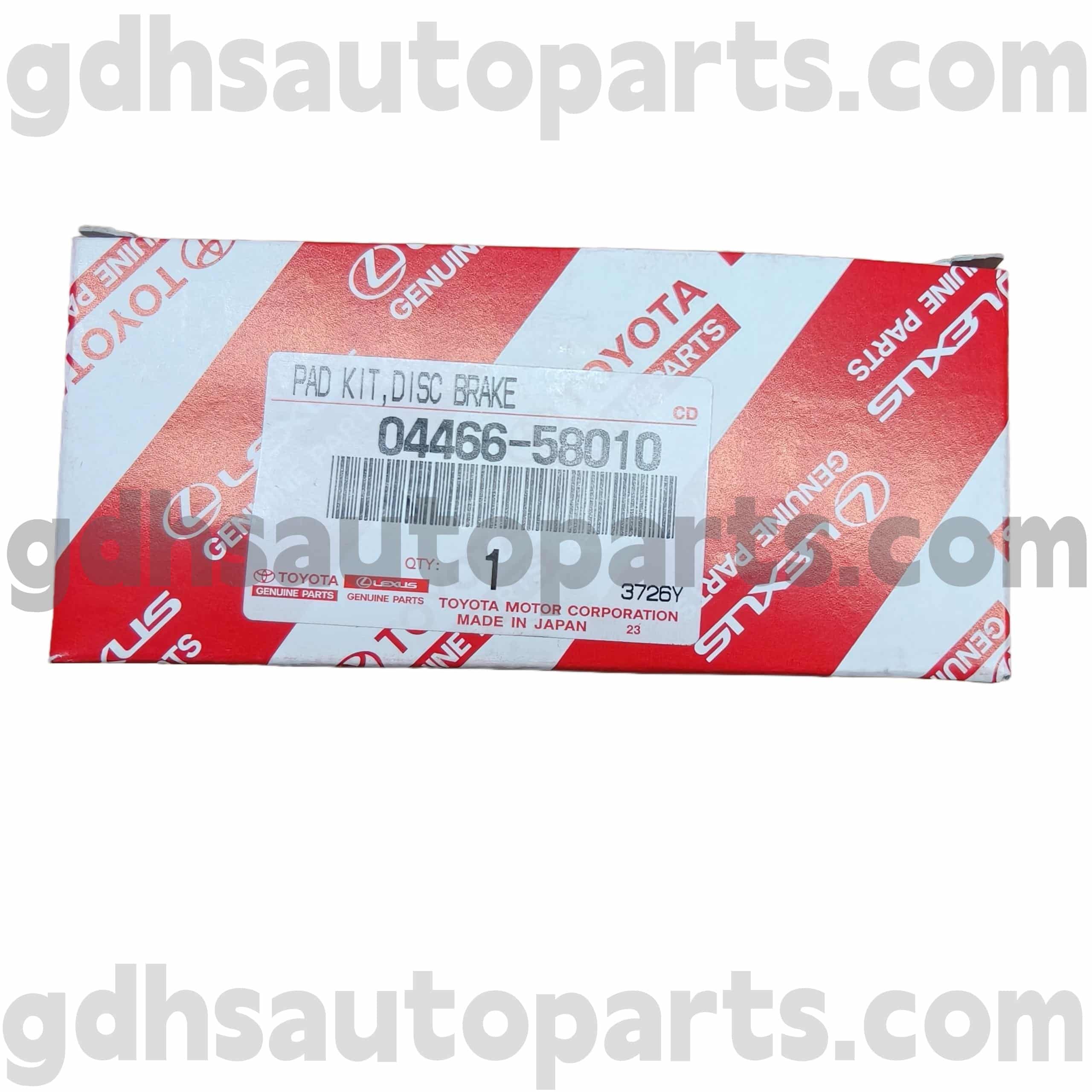 04466-58010 TOYOTA Echte onderdelen Achterremblokken achter voor previa, Alphard, Appal Chassis nr. GGH20