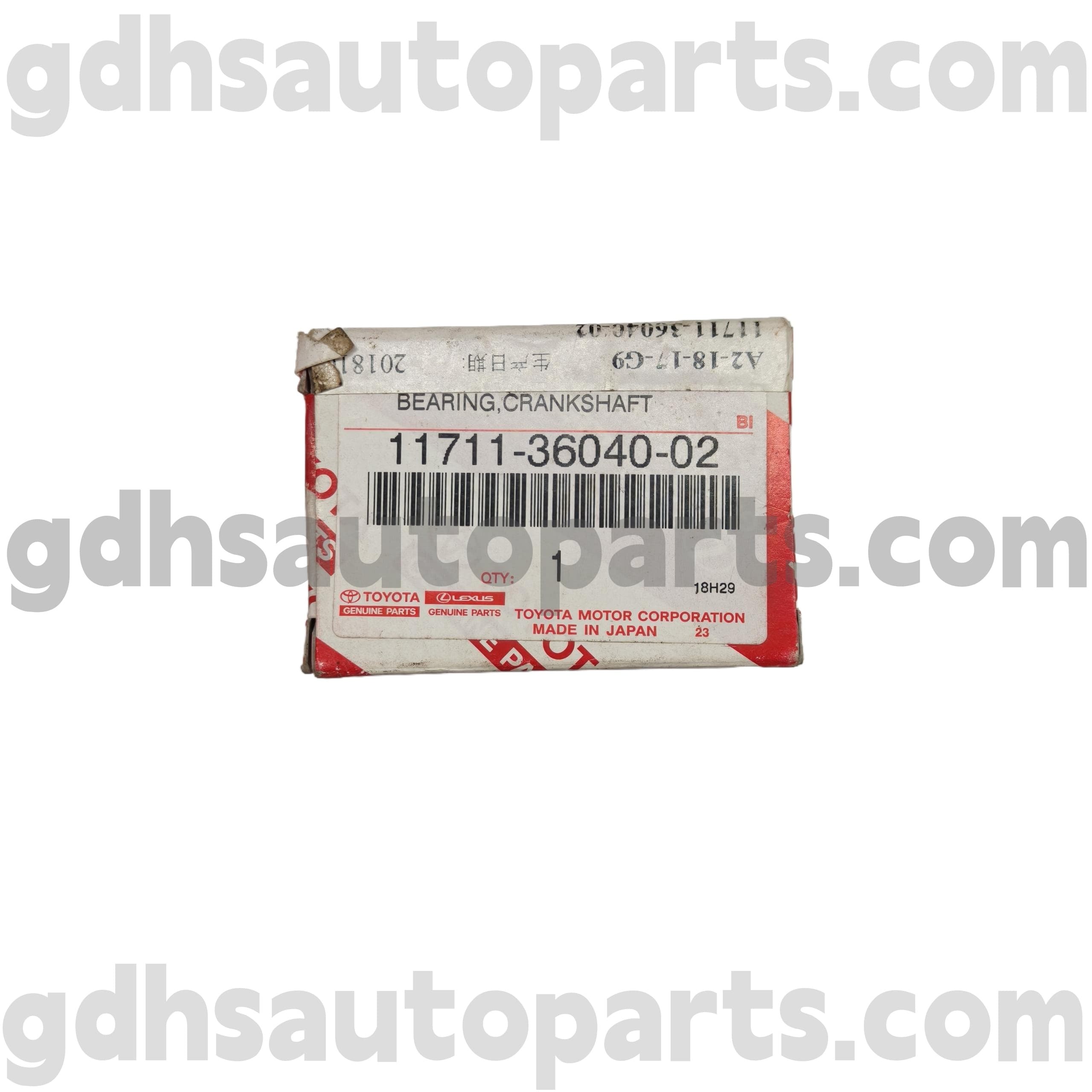11711-36040-02 Originele Toyota-onderdelen Krukaslager voor VENZA, SIENNA, CAMRY Chassis NO.AYH30