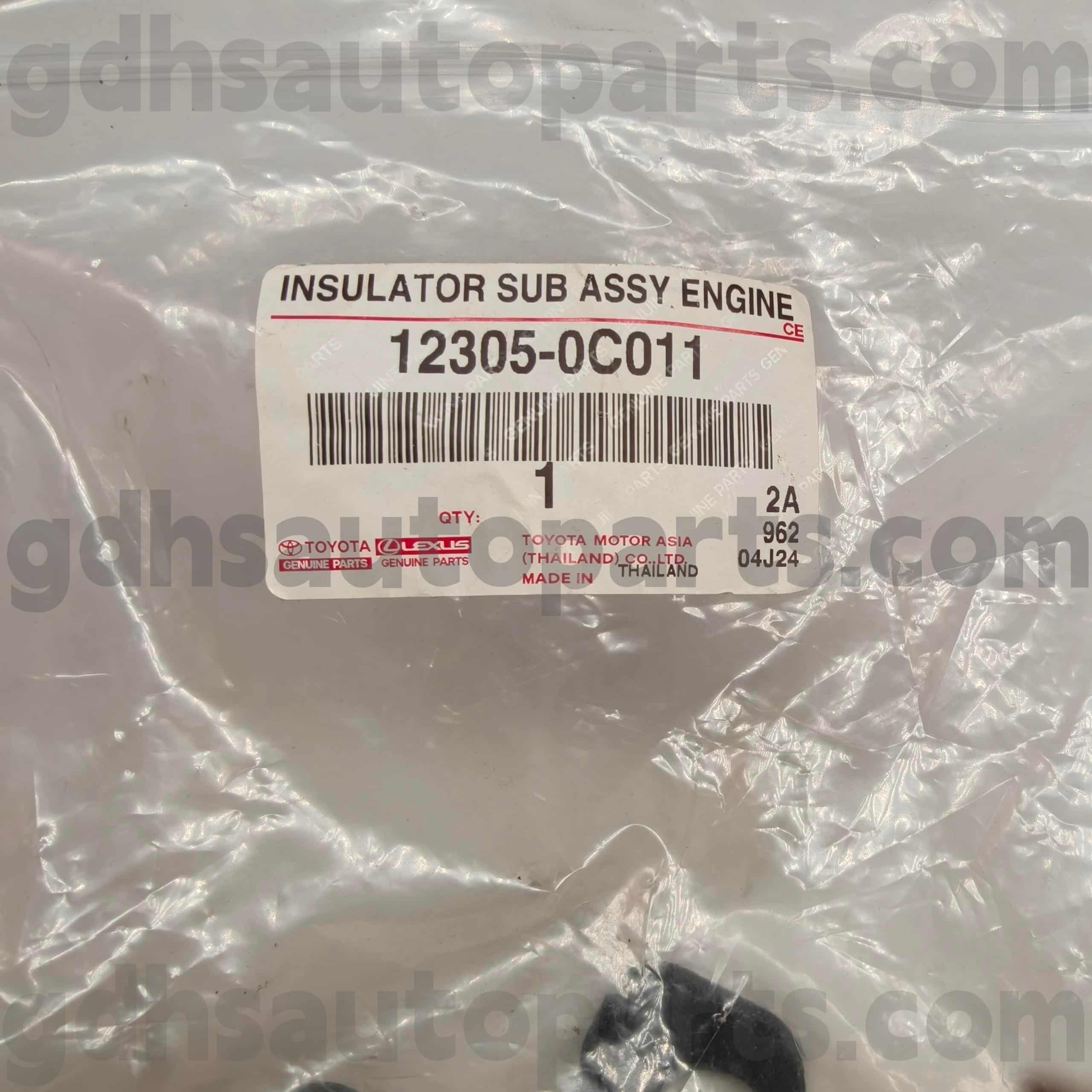 12305-0C011 Toyota Originele Onderdelen Rechter Motorsteun voor HILUX, FORTUNER Chassis NO.TGN51