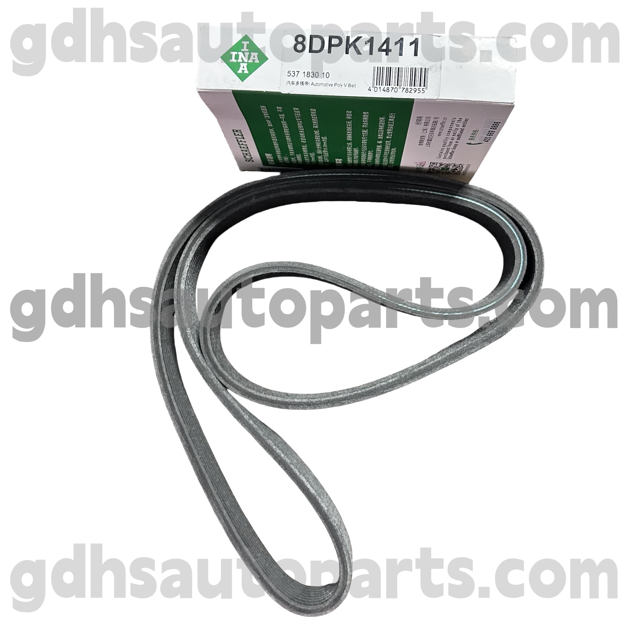 5371830100 Schaeffler Ina Supercharger Drive Belt voor Jaguar XJ, Jaguar XF, Jaguar XE, Jaguar XK, F-Type, F-Pace OE No. C2D39175