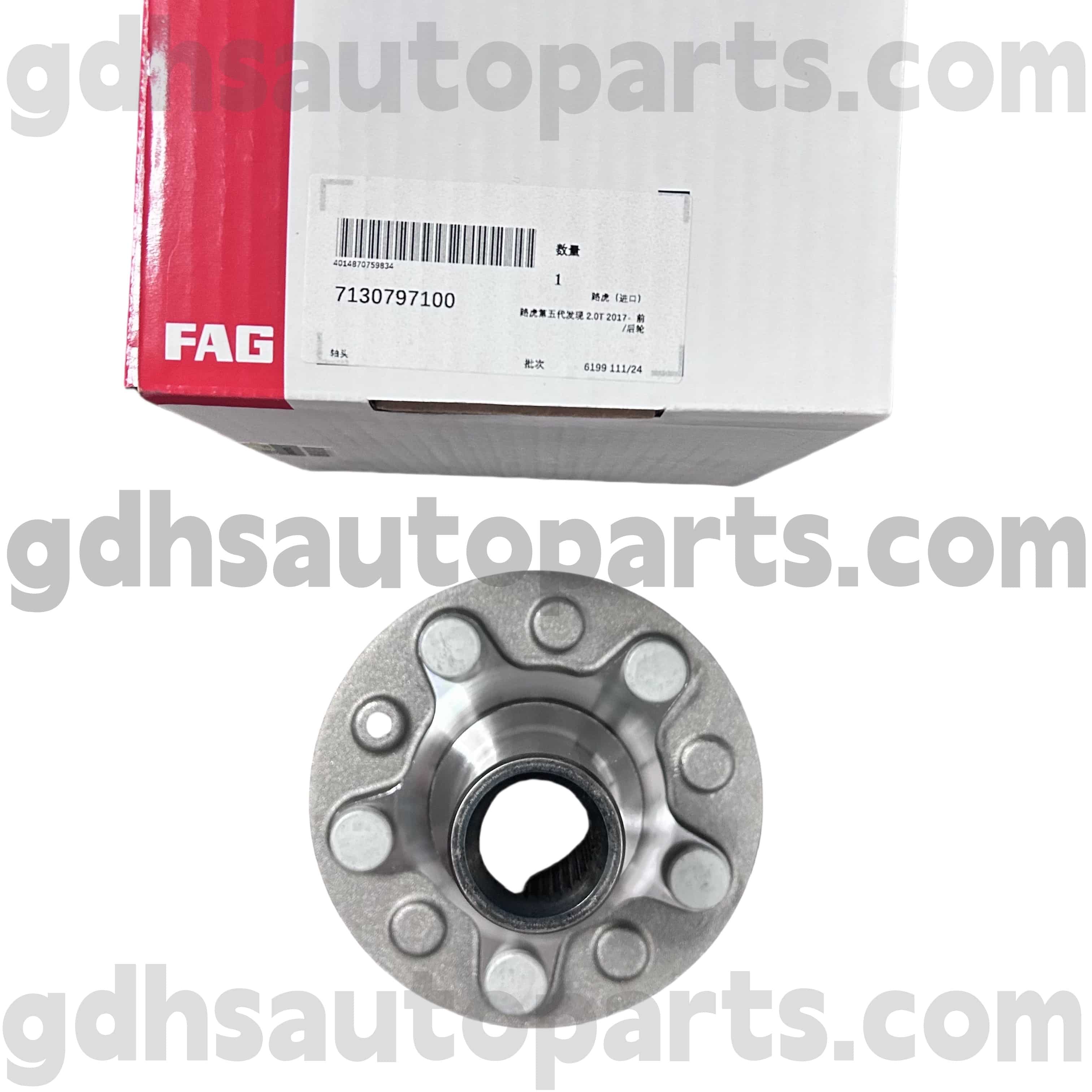 7130797100 Schaeffler FAG voorwielnaaflager voor Range Rover, Range Rover Sport, Land Rover Discovery 4, nieuwe verdediger OE nr. LR081538
