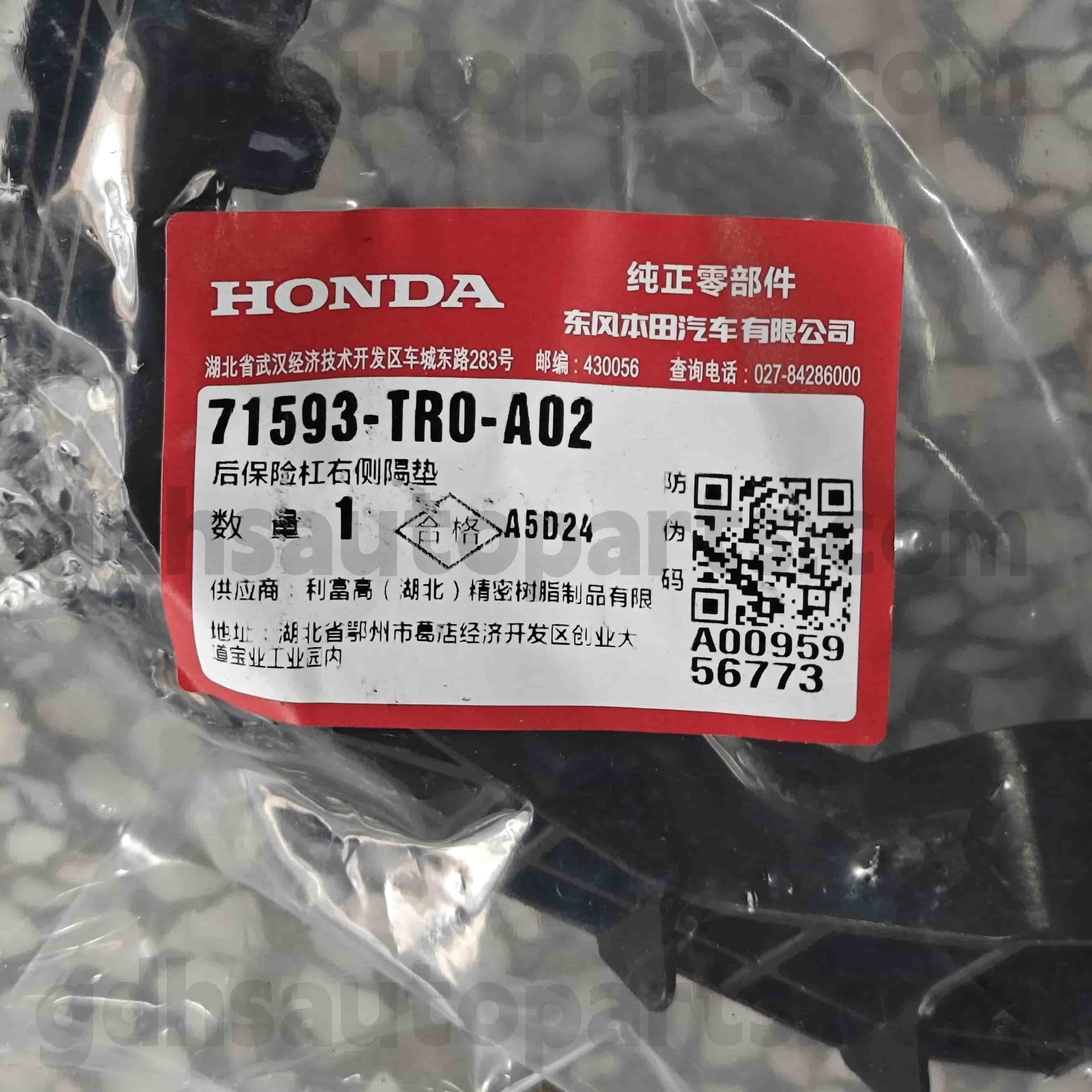 71593-TR0-A02 Echte onderdelen Bumper Bracket voor Civic, Civic Hybrid