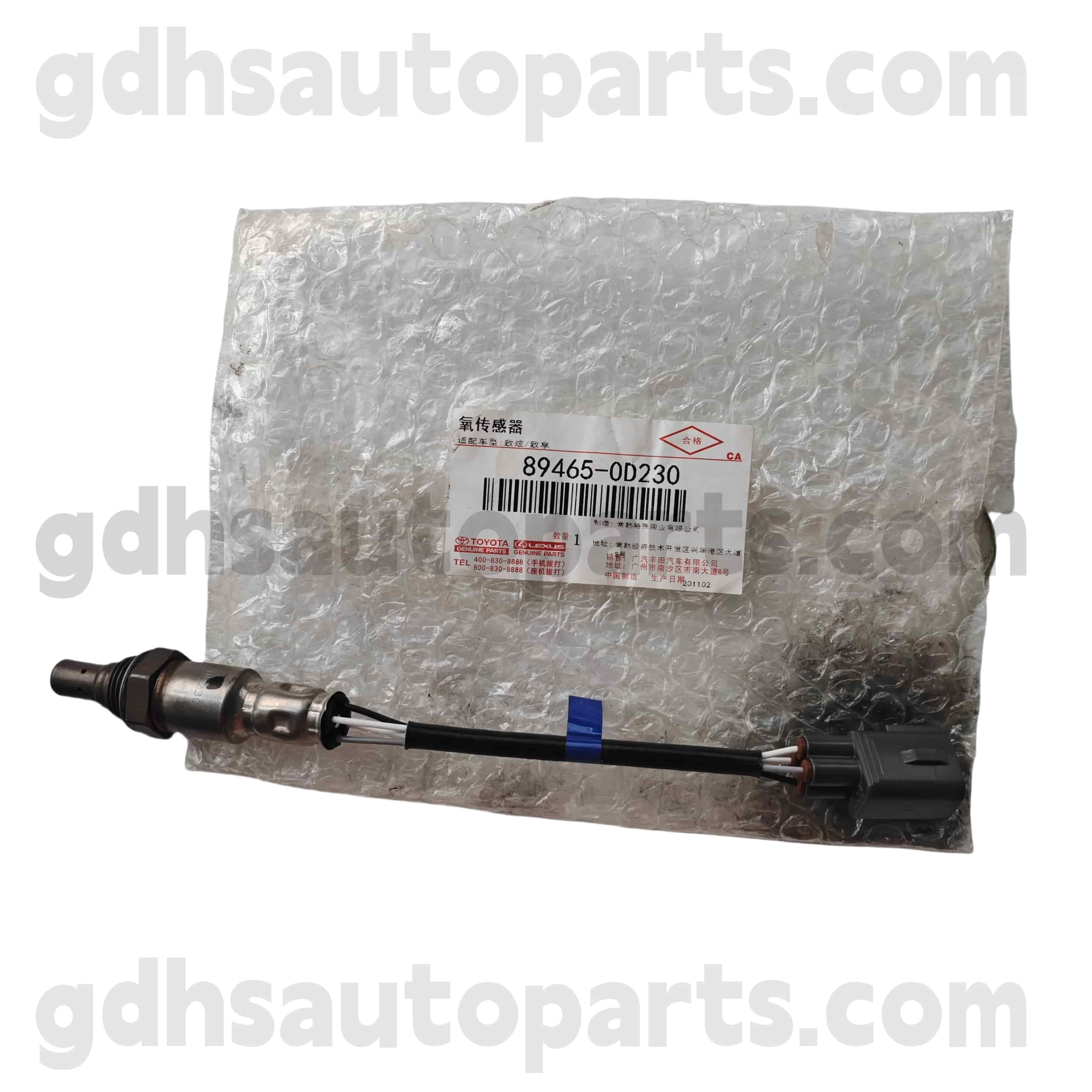 89465-0d230 Toyota echte onderdelen zuurstofsensor voor Vios 、 Yaris chassis nr. NSP15#.. 4FC