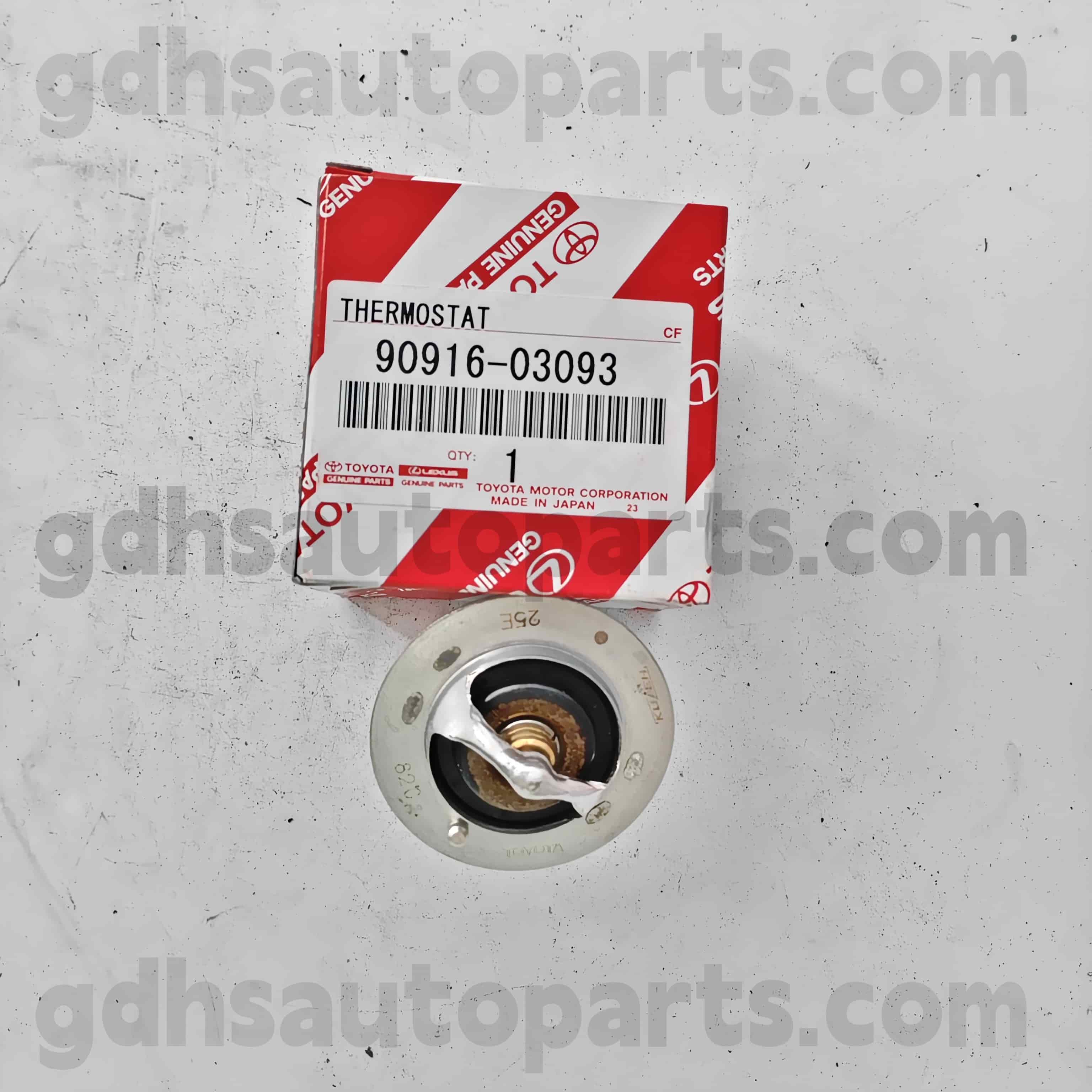 90916-03093 Toyota echte onderdelen thermostaat voor tacoma 、 Hilux 、 kroon 、 kroon 、 lexus gs300 、 land cruiser prado chassis nr. 1JZGTE, 1JZGE..JZX11#